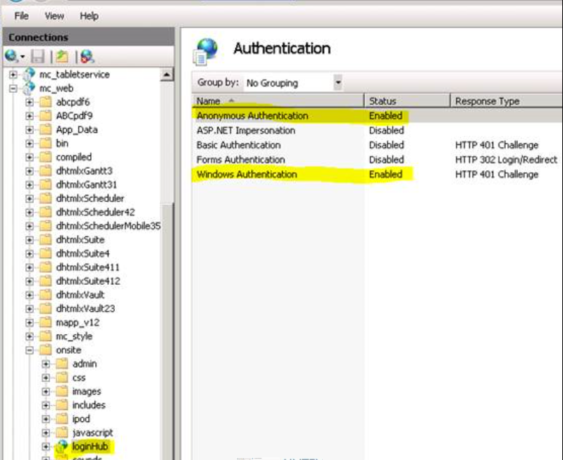 Authentication Settings Solution